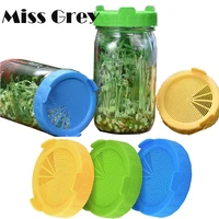 mason jar sprouting lid food grade mesh sprout cover kit peanut bean sprouts seed crop germination fermentation strainer lids
