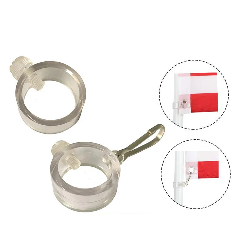 

2Pcs/Set Anti-Wrap Flag Pole Rotating Mounting Rings Grommet Clip Attachments For 1Inch Diameter Flagpole Fixing Tool