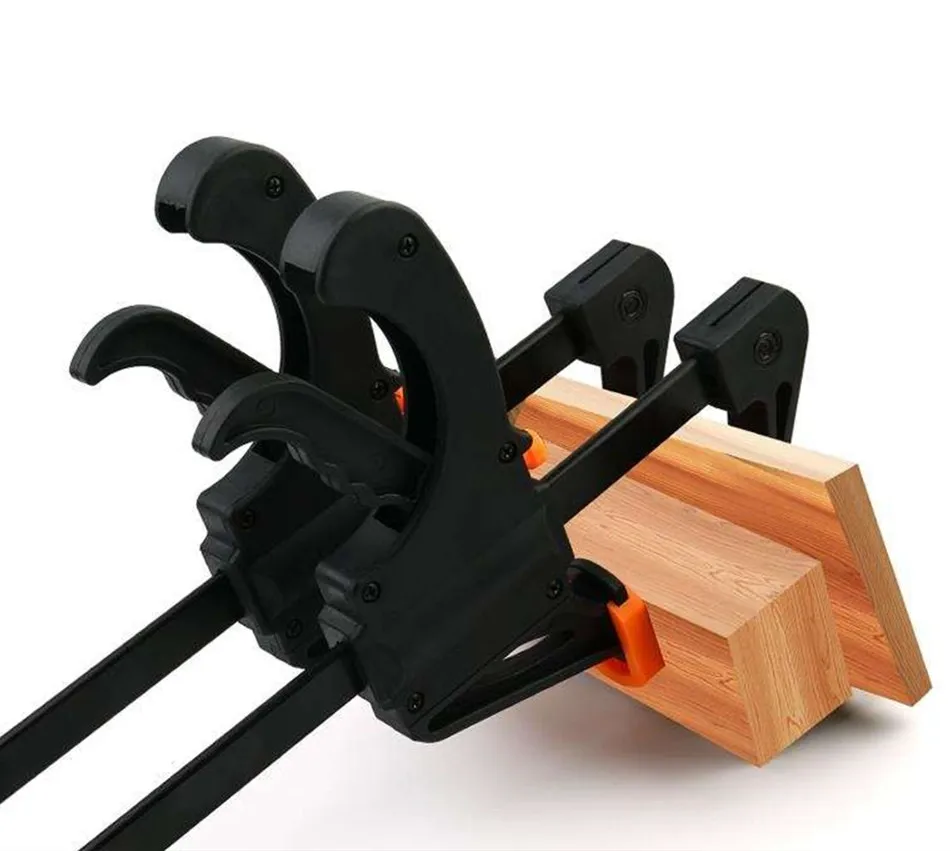 

4 Inch Wood Working Bar F Clamp Quick Grip Ratchet Release Speed Squeeze DIY Hand Tools Clip Gadget Woodworking Clamp