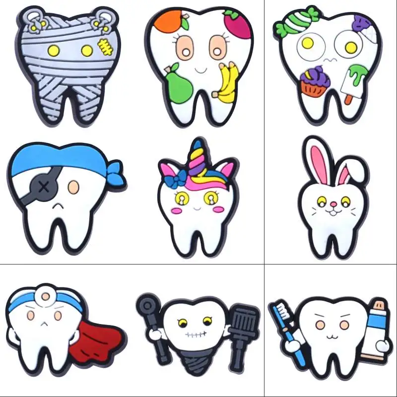 

10 шт., Симпатичные зубы, оптом, пляжная обувь