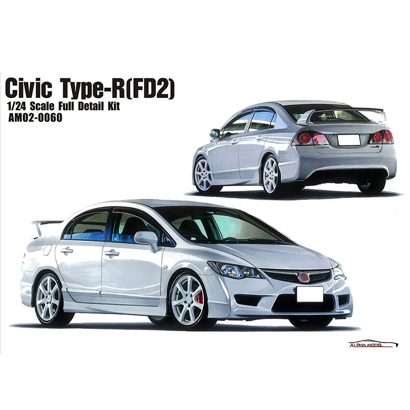 

Alpha Model 1/24 CIVIC FD2 FDTWO Model Car Full Detail Kit Resin Precision Process Vehicle Hand Made Hobby AM02-0060