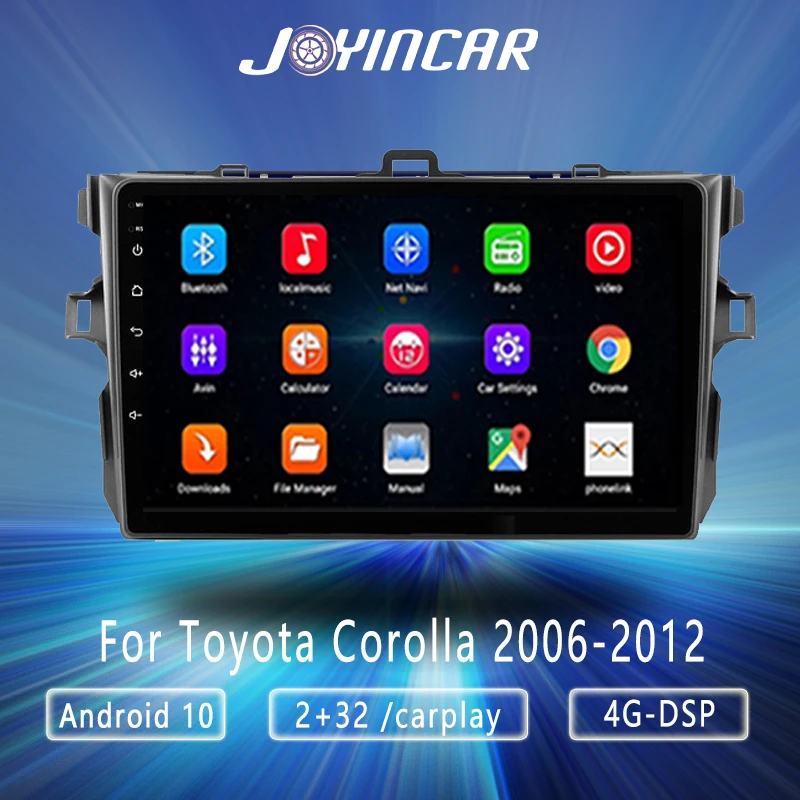 

Android10 Car Stereo Radio for Toyota Corolla E140/150 2007 2008 2009 2010 2011 2012 2013 Multimedia Player 2 Din DVD Speakers