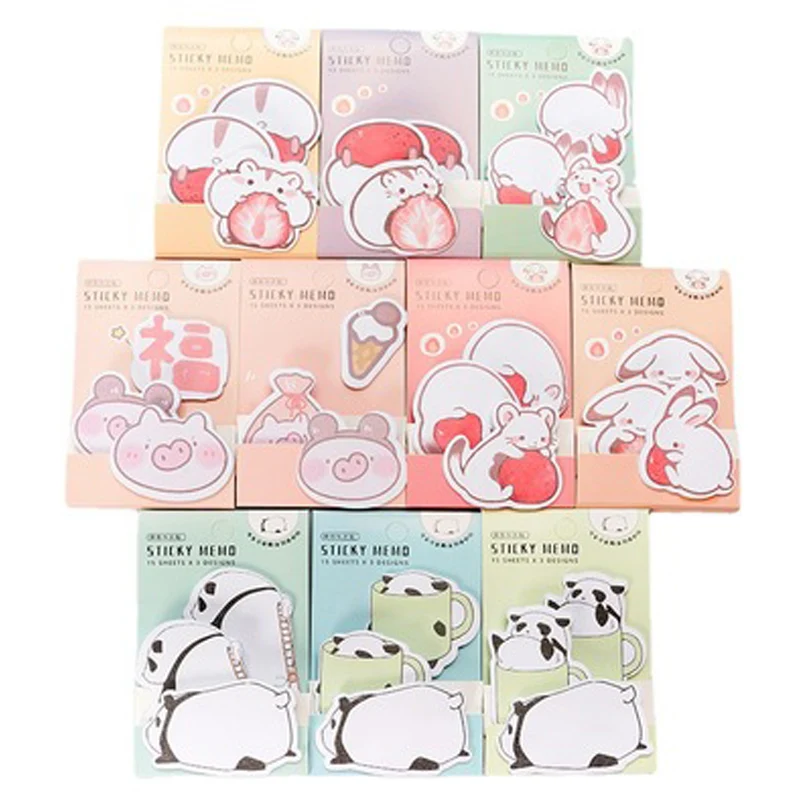

1Pcs Creative Cute Stationary Memo Pads Self Adhesive Index Sticky Notes Stickers Child Student Gifts Office School Supplies