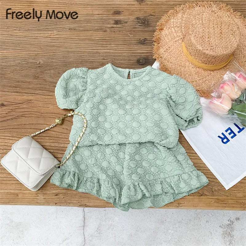 

Летние комплекты одежды для девочек rinilled, костюм, детская повседневная футболка с коротким рукавом + шорты, детская одежда