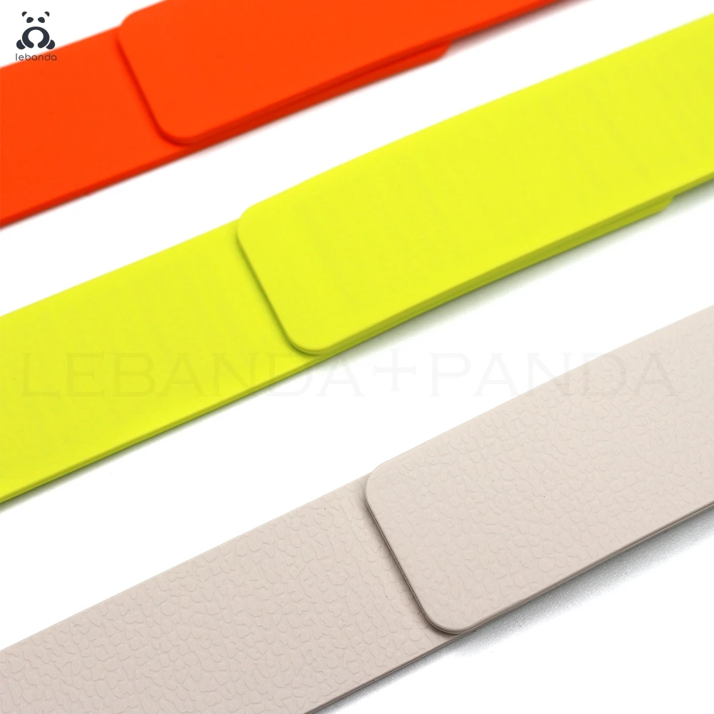 Фото Ремешок Lebanda с магнитной петлей для Apple Watch ultra 2, серия 10, 9, 8, 7, 6, 5, мягкий спортивный силиконовый ремешок с текстурой личи для мужчин и женщин №3