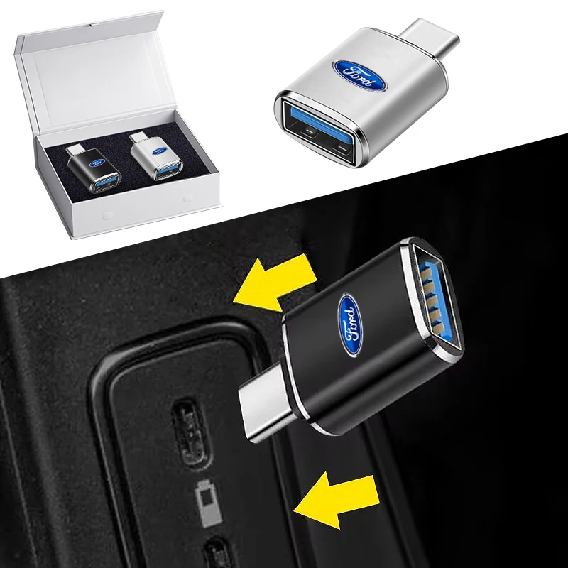 Автомобильный преобразователь внутренних товаров типа C в USB 3.0 для Ford Mustang Raptor Fiesta
