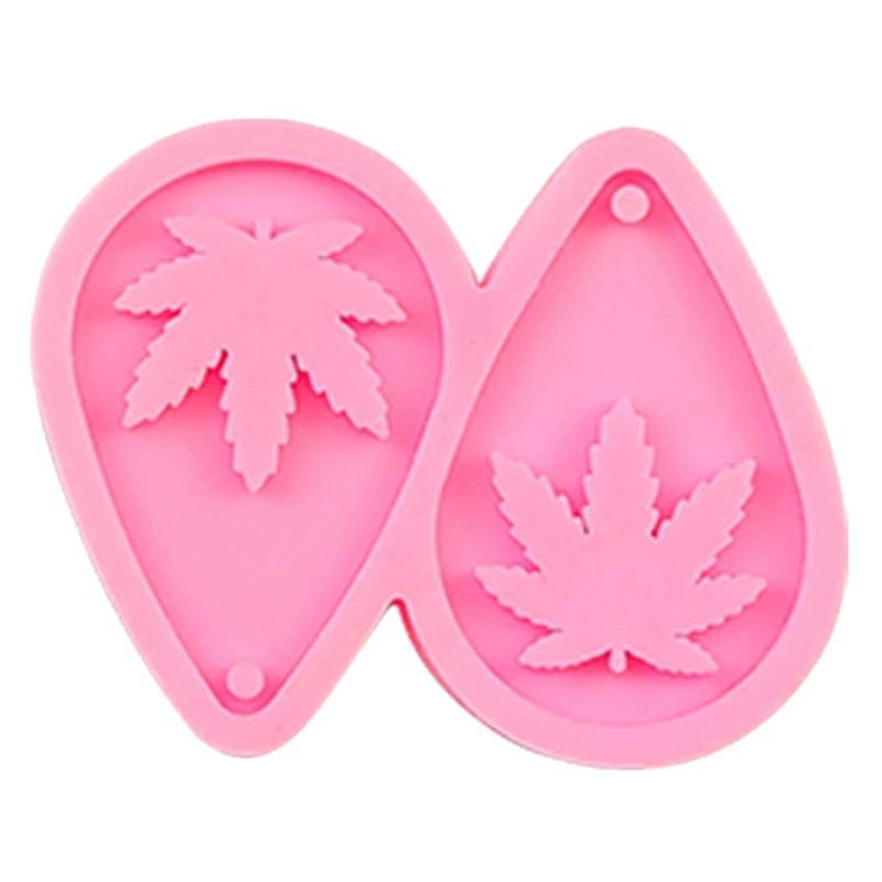 

N58F Exquisite Epoxy Resin Casting Mould for Jewelry Earrings Necklace Making Pendant DIY Silicone Drop Shaped Leaves Mold