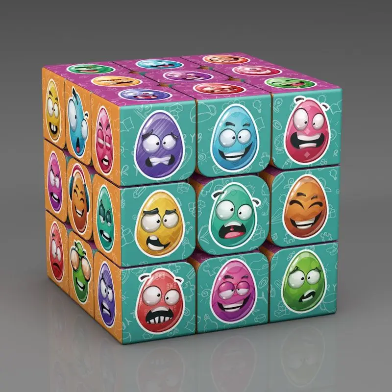 

3x3x3 Magic Speed Cube Funny Emoji Puzzle Cubes Professional Developing Intelligence Toy Educational 3x3 Cube For Children