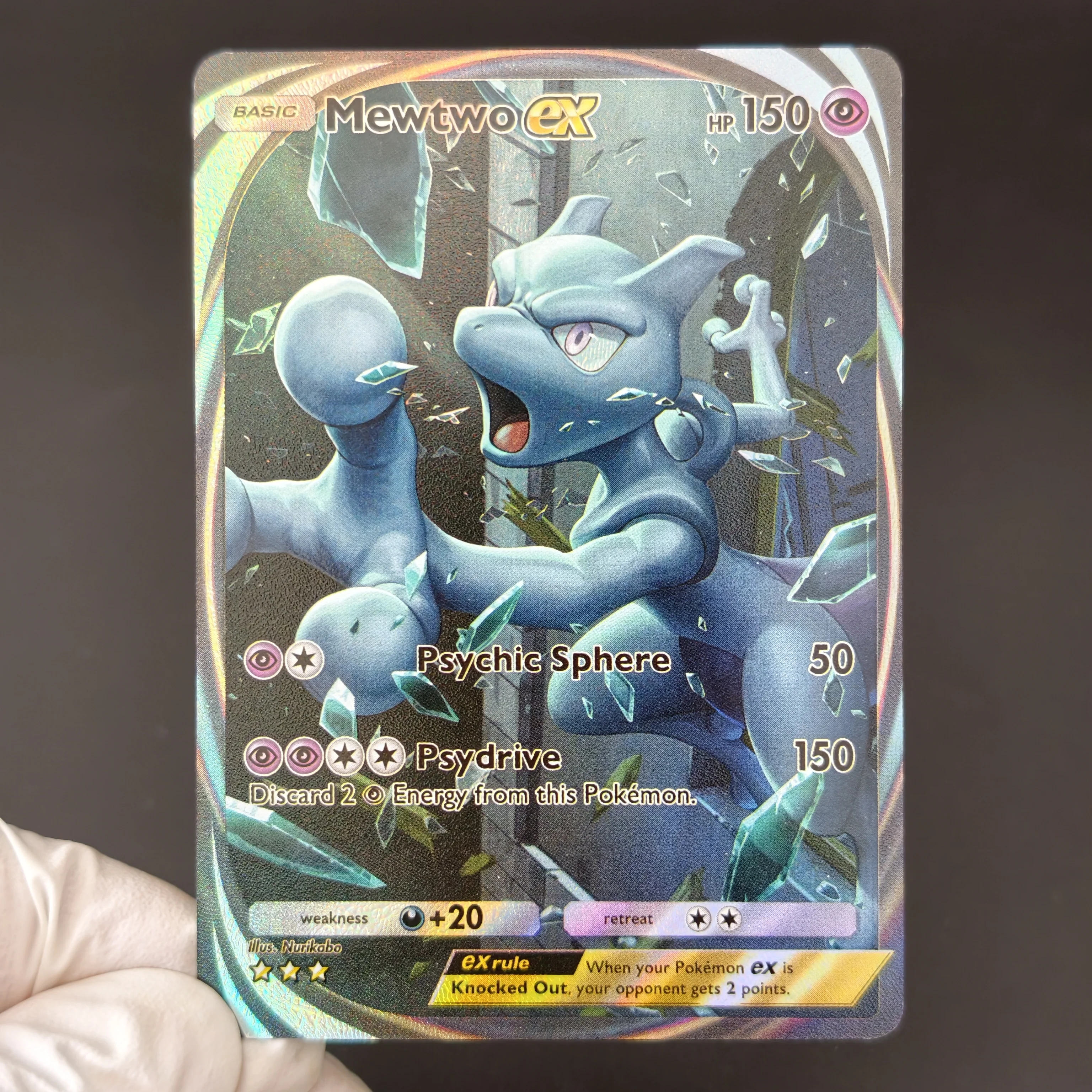 Фото Коллекционная карта PTCG DIY: Карманная карта Charizard ex (английская версия), Pokemon Mewtwo EX, Palkia, Giratina, Eevee, цветная, с текстурой и эффектом мерцания №2