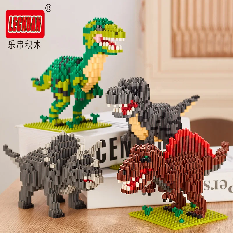 Linkgo Динозавр Юрского периода Микро Строительные блоки Спинозавр Парапинозавр