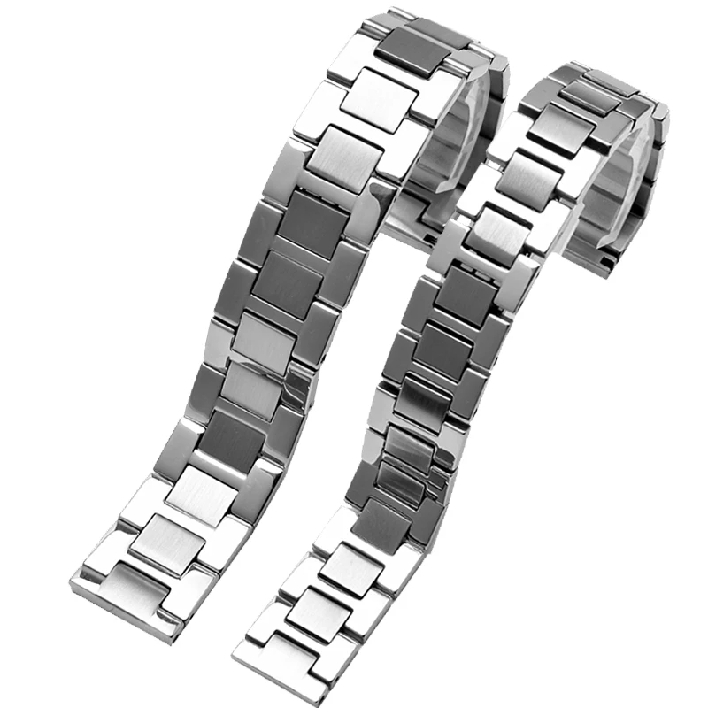 High quality stainless steel strap for cartier Ronde tank solo London men's and women's strap accessories 20mm 22mm watch strap