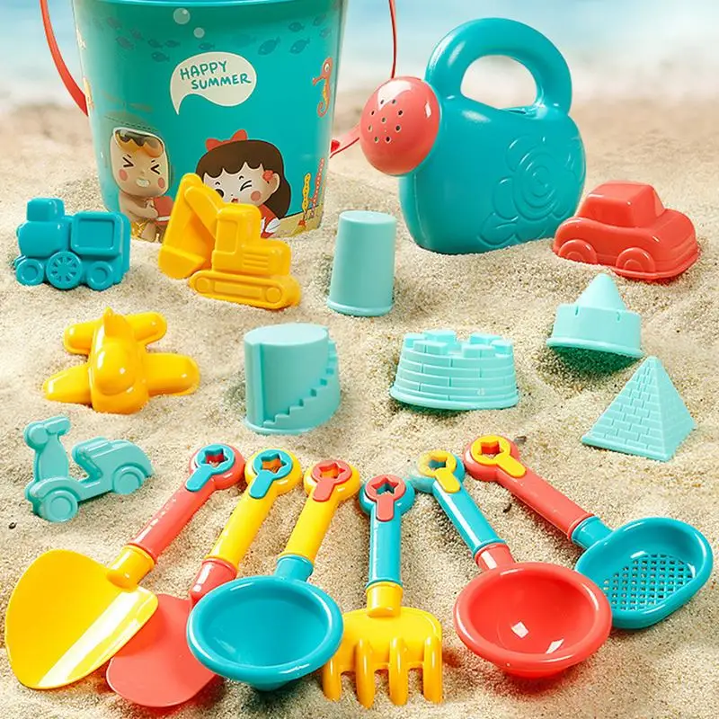 

18PCS Summer Beach Toys For Kids Sand Set Beach Game Toy For Children Beach Buckets Shovels Sand Gadgets Water Play Tools