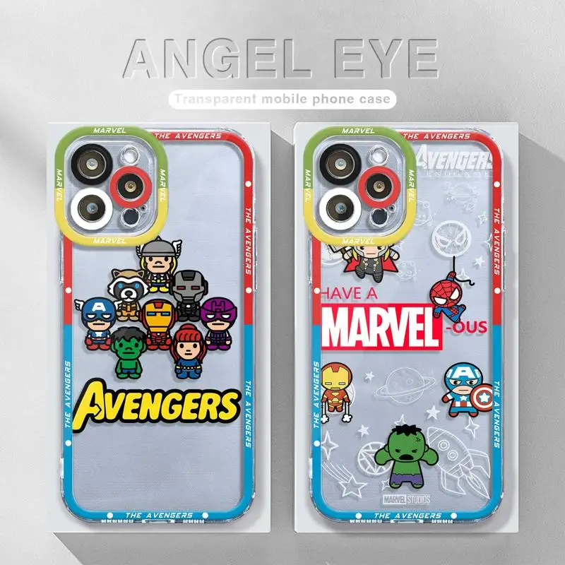 

For Samsung Galaxy S21 Plus S23 S22 Ultra 5G S20 FE S7 S8 Note 20 10 S10e S10 Lite S9 S20FE Case Cute The Avengers Character