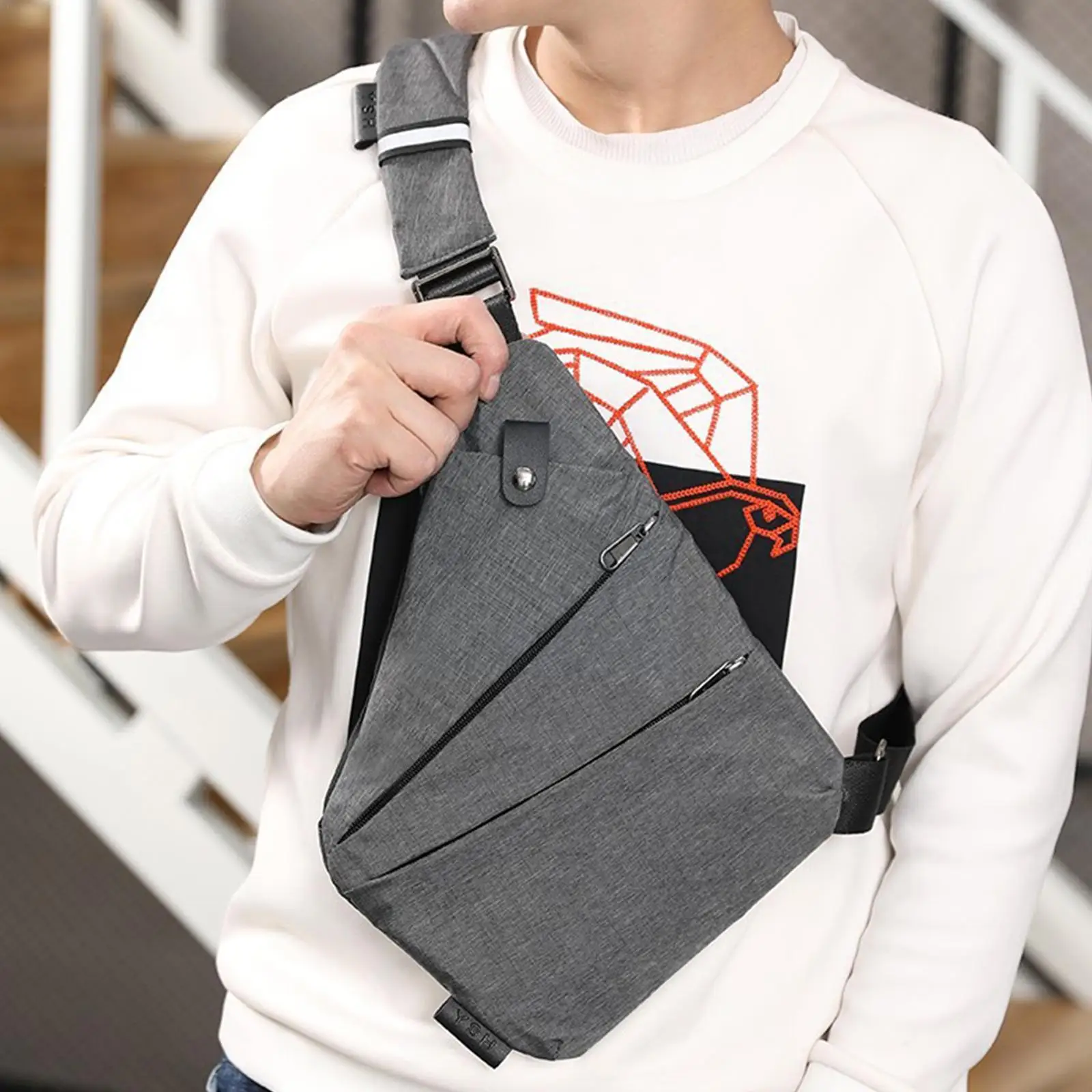 

Men Travel Business Crossbody Bag Outdoor Burglarproof Anti Theft Strap Security Bag Chest Shoulder Bags Holster Storage J4u5
