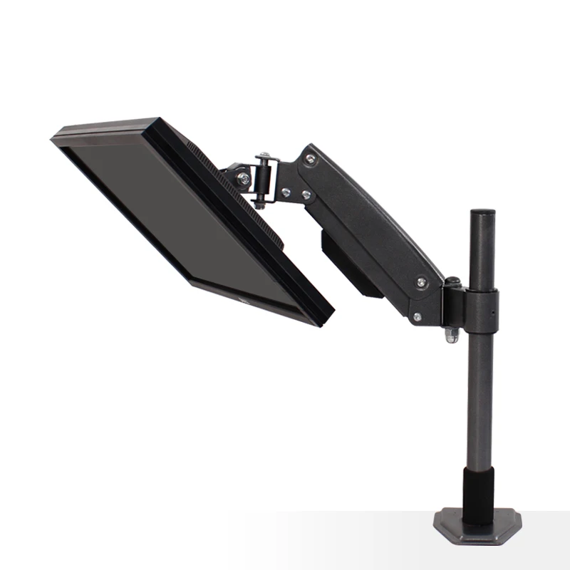 Desktop Clamping and Grommet Mount Gas Spring Full Motion LCD LED Monitor Holder Arm Loading 10kgs L151 enlarge