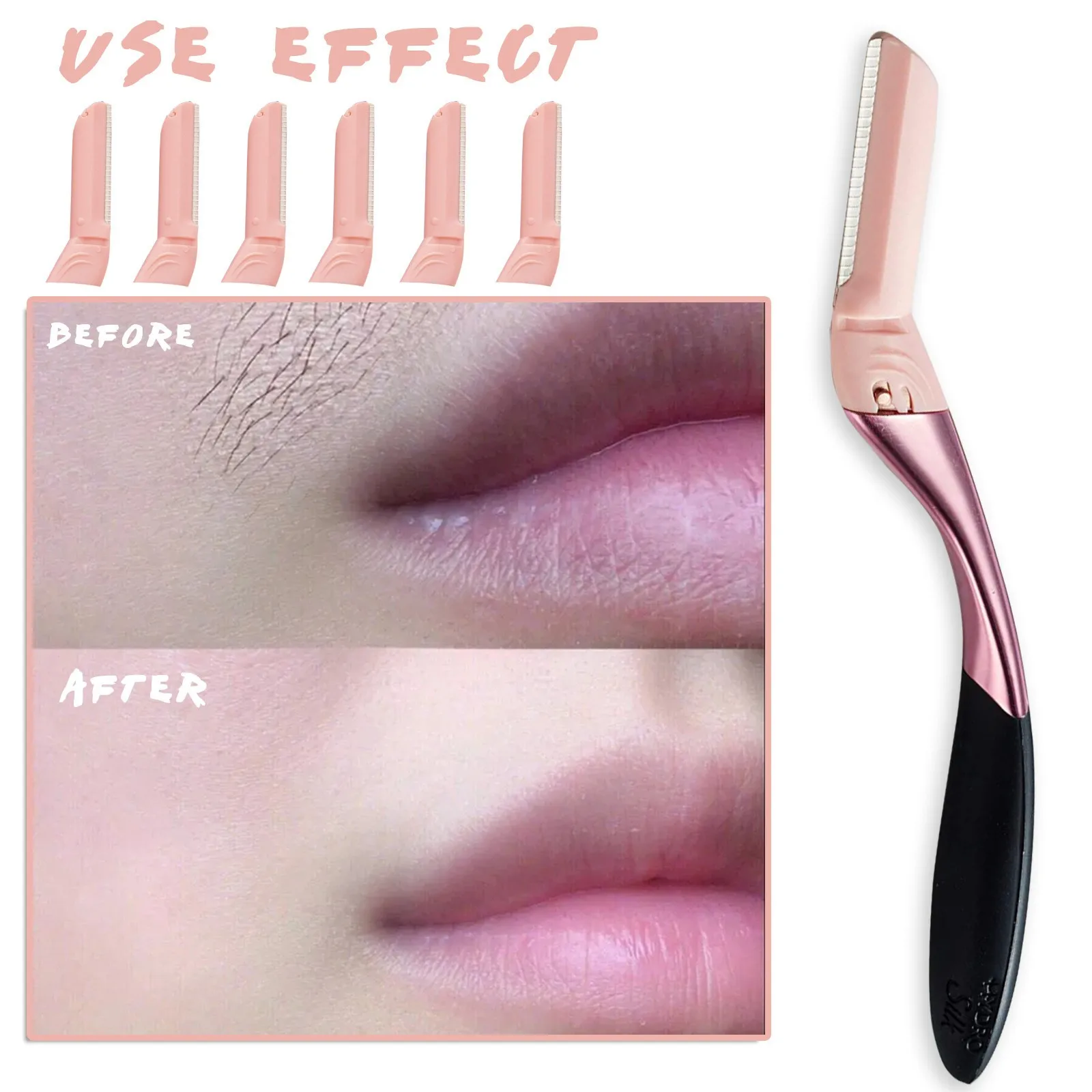 

New 6pcs/set Portable Eyebrow Trimmer Assemblable Hair Remover Set Women Face Razor Eyebrow Trimmers Blades Tool Skin Razor Suit