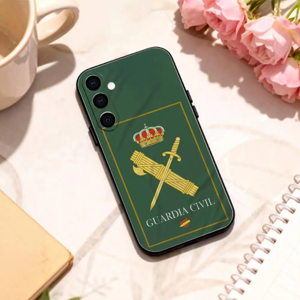 Фото Чехол для телефона S-spanish G-guard C-Civil Emblem для Samsung Galaxy A73, A72, A71, A70, A53, A52, A51 и других моделей, мягкий черный корпус №5