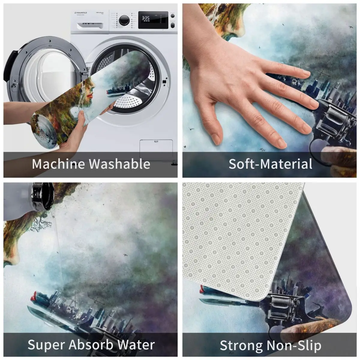 Коврик дверной Противоскользящий с мультяшным рисунком |