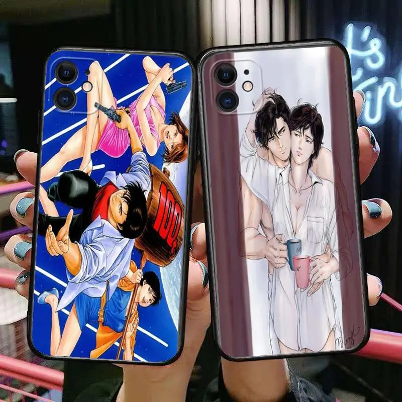 

For IPhone 13 Pro Max 12 11 Pro Max 8 PLUS 7PLUS 6S XR X XS 6 Mini Se Phone Case Black Cover City Hunter