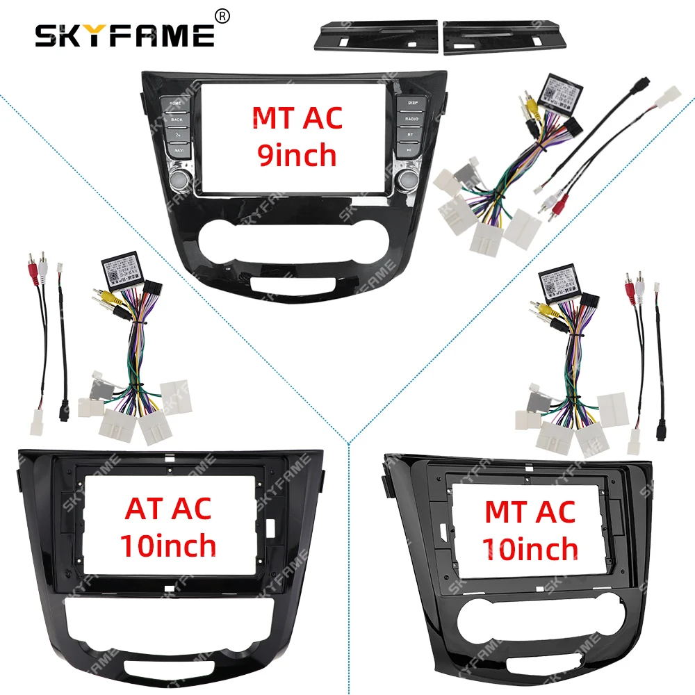 SKYFAME Car Frame Fascia Adapter Canbus Box Decoder Android Radio Dash Fitting Panel Kit For Nissan X-trail Xtrail Qashqai Rogue