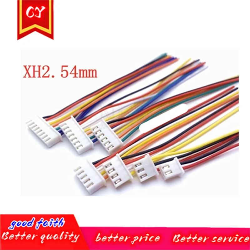 

10pcs/lot JST XH 2.54 2/3/4/5/6/7/8/9/10 Pin Pitch 2.54mm Connector Plug Wire Cable 30cm Length 26AWG