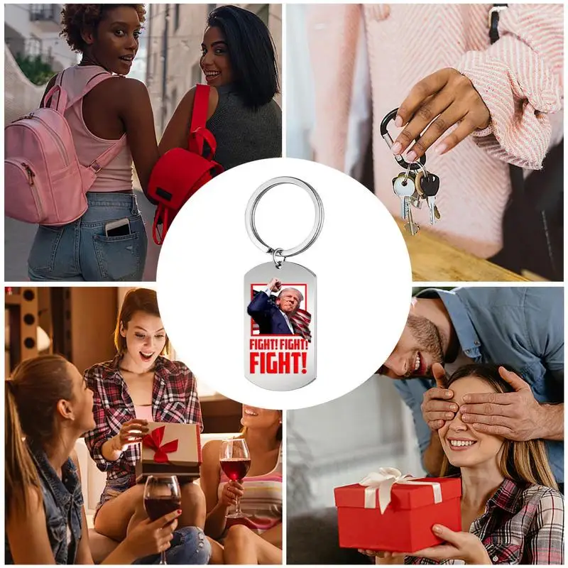 Брелок для ключей с президентскими выборами США нержавеющий стальной брелок