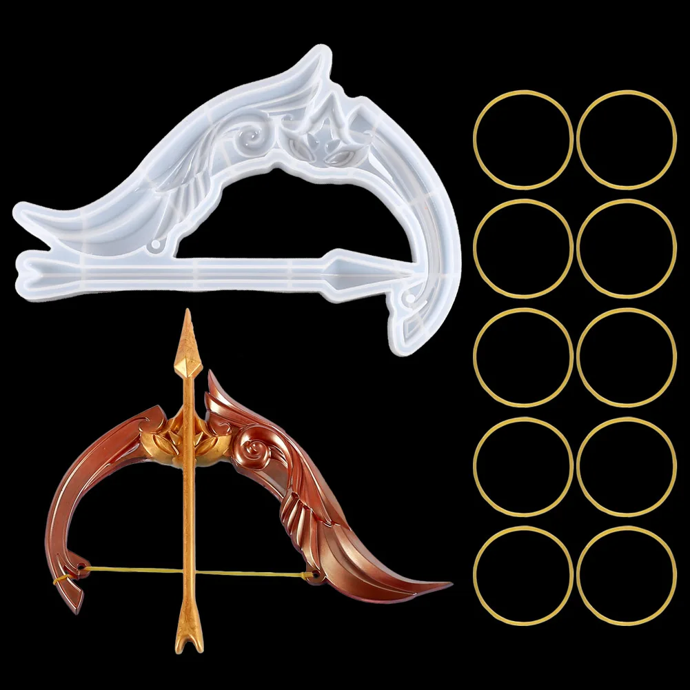 

DIY crystal drop glue mould European pattern bow and arrow resin mould mural decorative bow and arrow glue mould