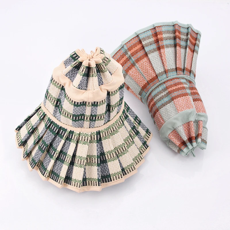 Шляпа Женская Солнцезащитная Складная соломенная складная с защитой от солнца -