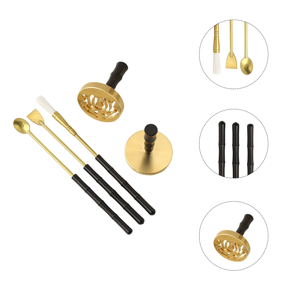 

1 set of Copper Incense Ash Press Seal Incense Mold Tool Incense Burner Accessory
