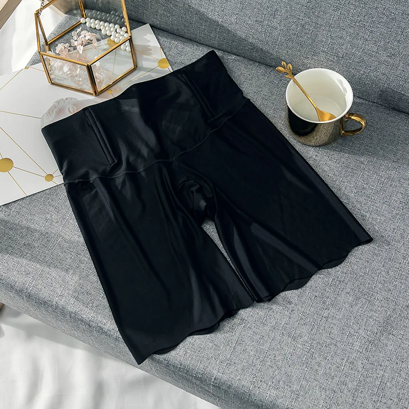 SURE YOU LIKE Ice Silk High Waisted Women's Panties Abdomen Seamless Safety Short Pants Body Shapewear Belly Shaper Shorts