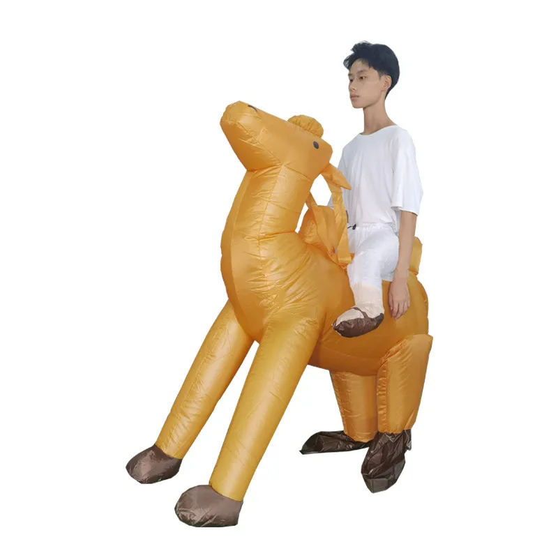 

Adult Camel Inflatable Costume Halloween Dinosaur Cosplay Animal Anime Fancy Dress Riding On Dino Air Blow Up Carnival Costumes