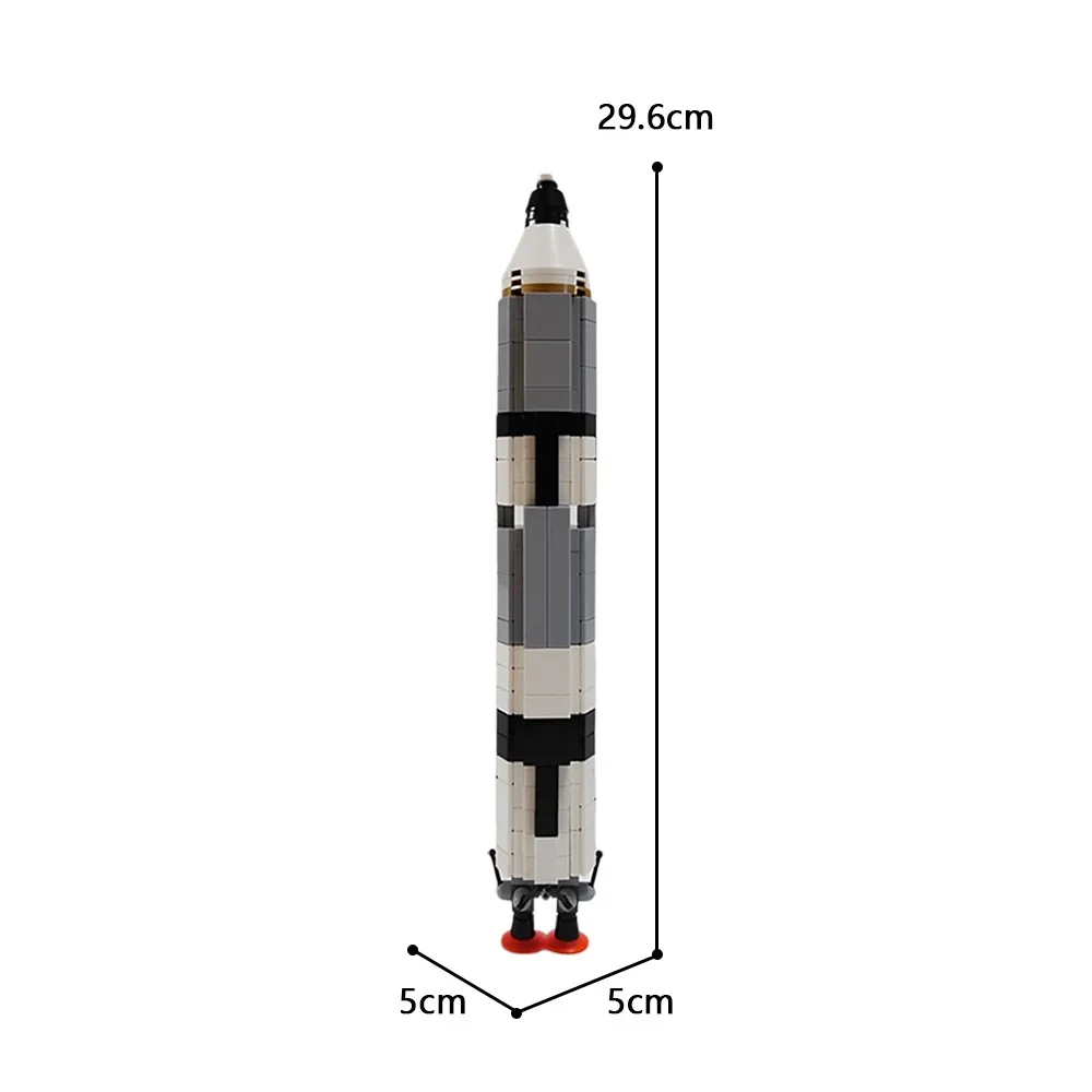 Конструктор MOC Space Series (мерные весы Saturn V) титановые строительные блоки Gemini Rocket