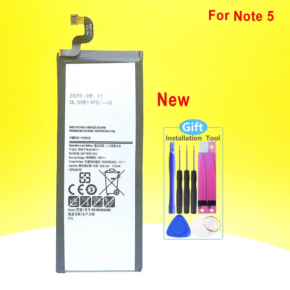 Новый аккумулятор для Galaxy Note 5 N9200 N920T N920C N920P Новый аккумулятор для Galaxy Note 5 N9200 N920T N920C N920P