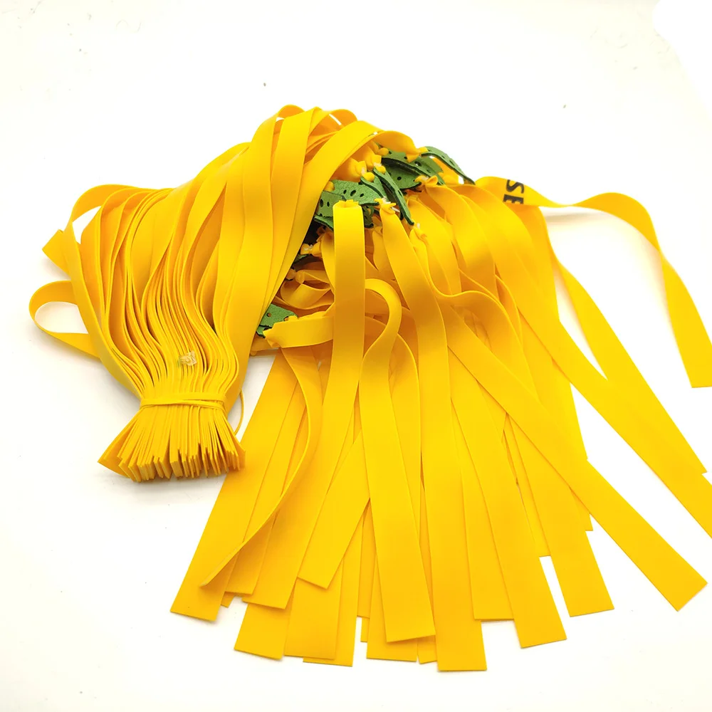 

50pcs Slingshot Flat Rubber Band 0.5/0.75mm High Elasticity Hunting Catapult Shooting Accessories