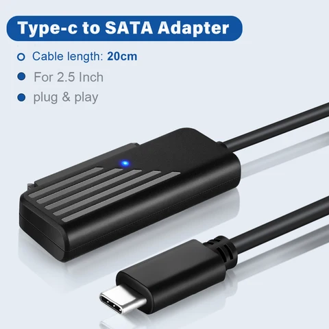 Переходник onbian USB C на SATA для 2,5-дюймового HDD SSD SATA на Type-c адаптер 5 Гбит/с для быстрой передачи данных SATA адаптер для ноутбука