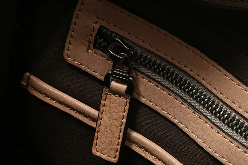 Simple casual natural genuine leather men's large-capacity briefcase vintage business lawyer handbag work shoulder messenger bag