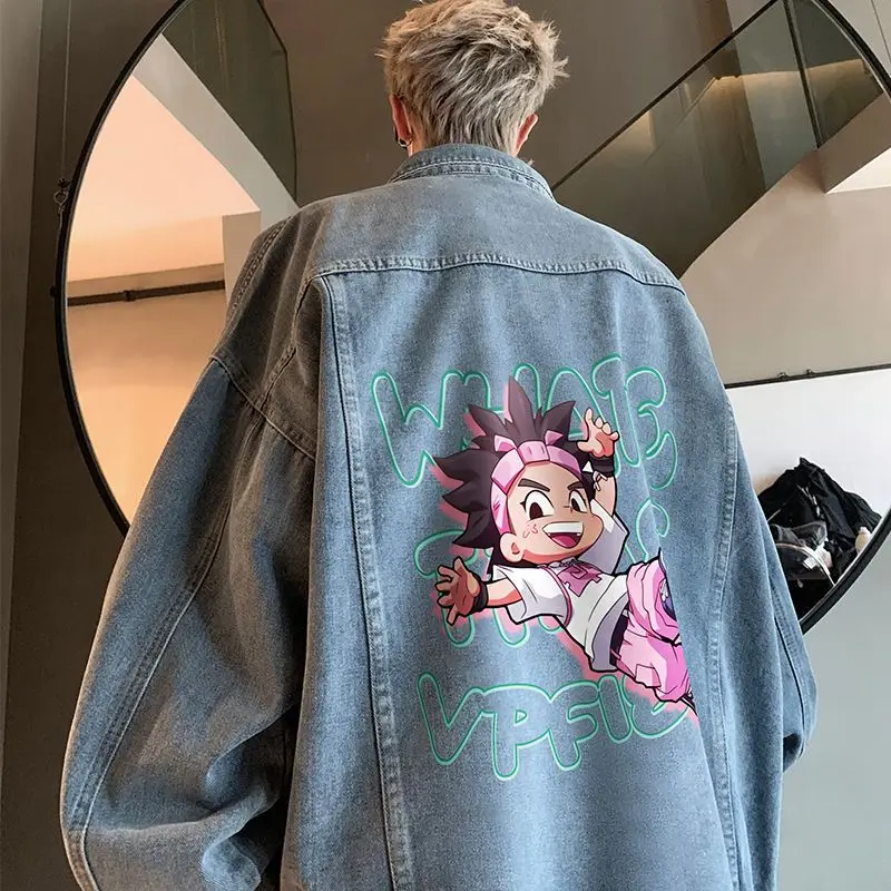 Американская джинсовая куртка High Street для мужчин и женщин осень-зима рабочая