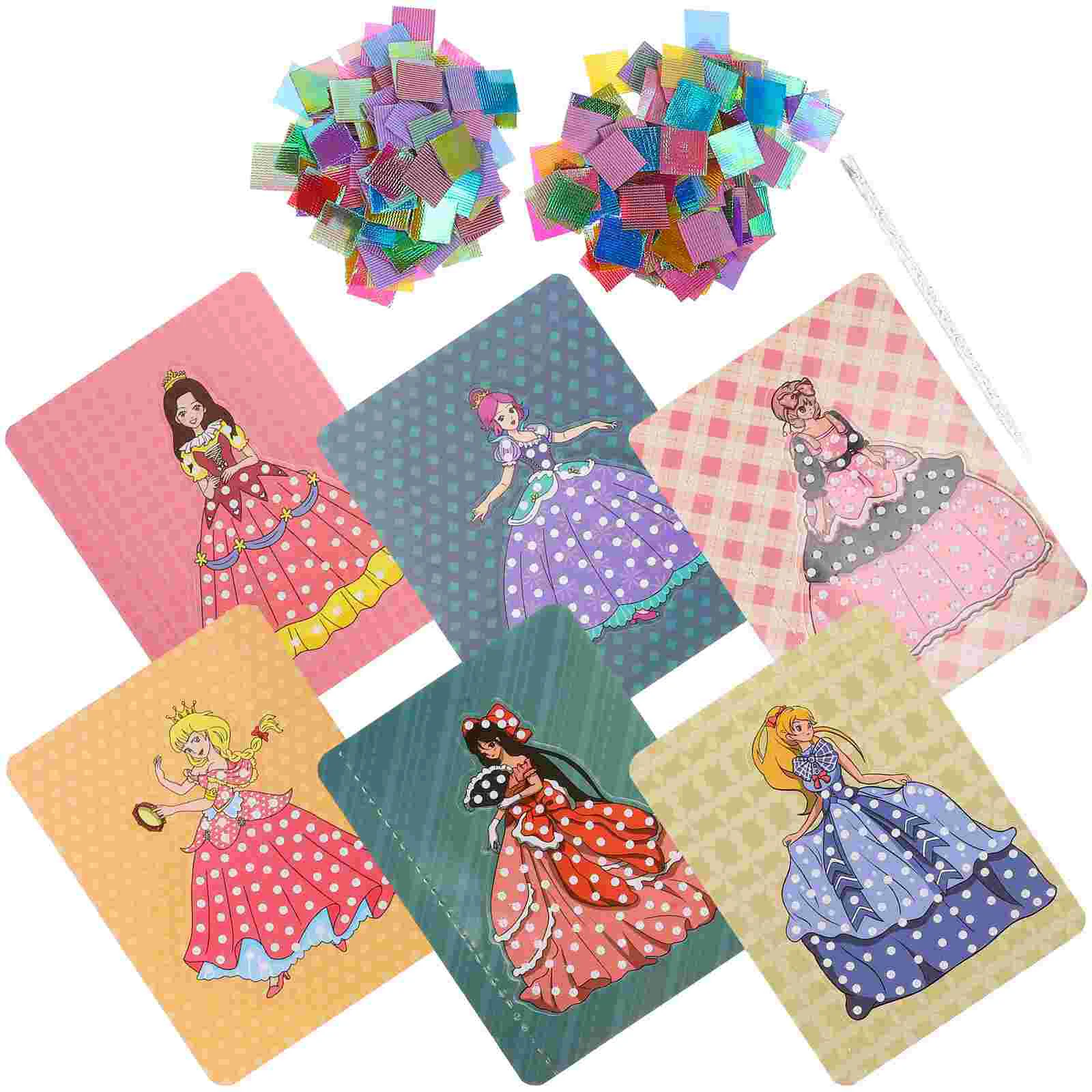 

2 Sets Fabric Poking DIY Material Unfinished Puncture Painting Crafts