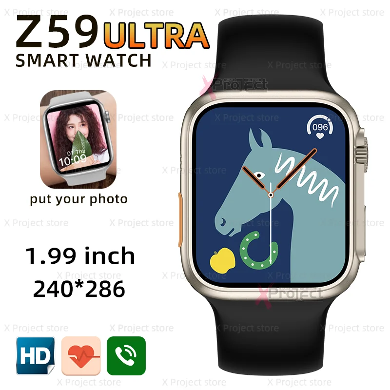 

2022 Smart Watch Z59 Ultra Series 8 NFC Smartwatch Men Women Bluetooth Dial Call Wireless Charging 1.99 Inch HD Screen Watches