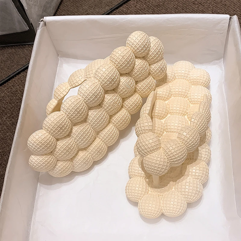 Summer Fashion Women Bubble Slippers Leisure Eva Massage Bottom Flip Flops Super Soft Women's Sandals Non-Slip Beach Slides