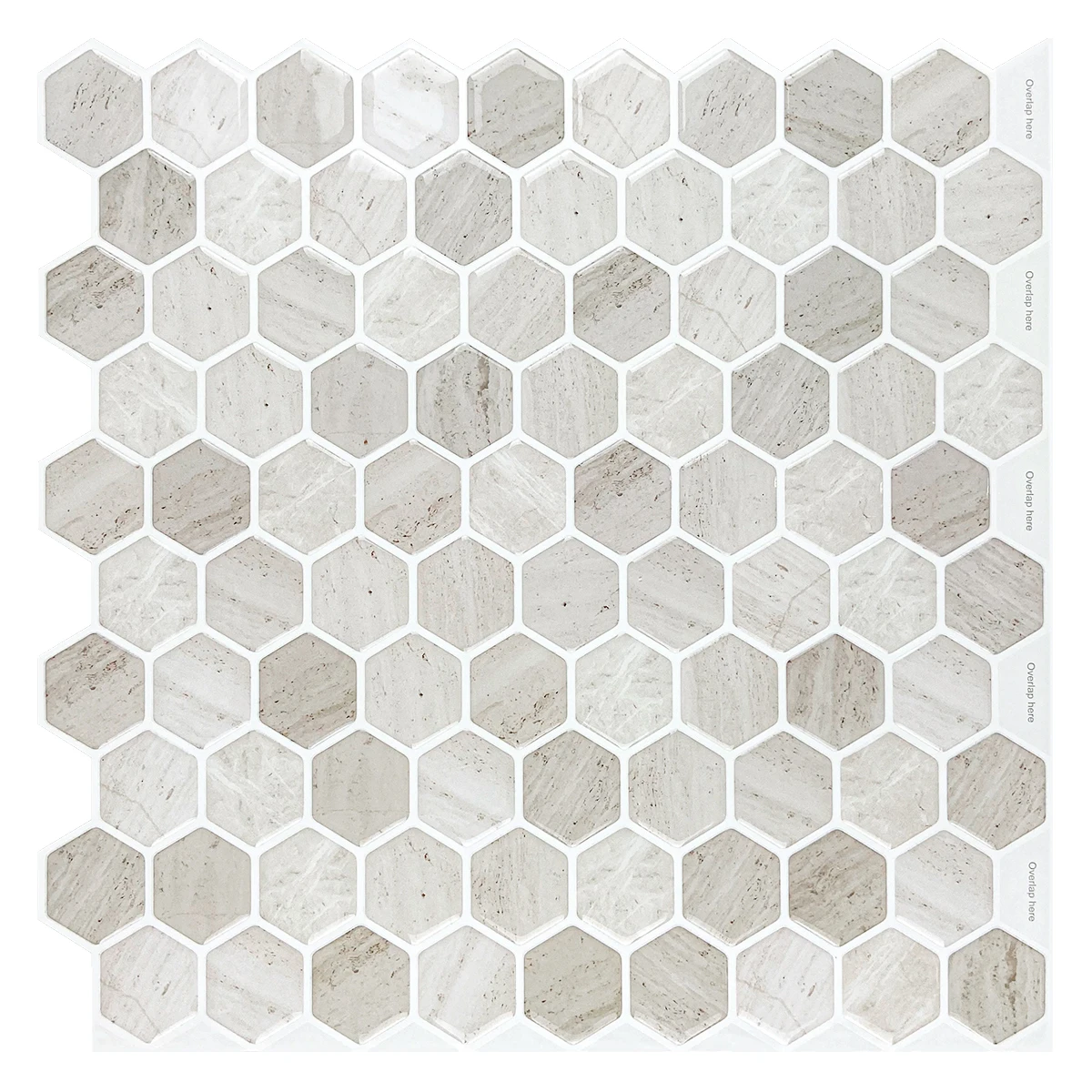 

Hexagon Wallpaper Waterproof Vinyl Wall Stickers Interior Kitchen Bathroom Backsplash DIY Wall Decals -10 sheets