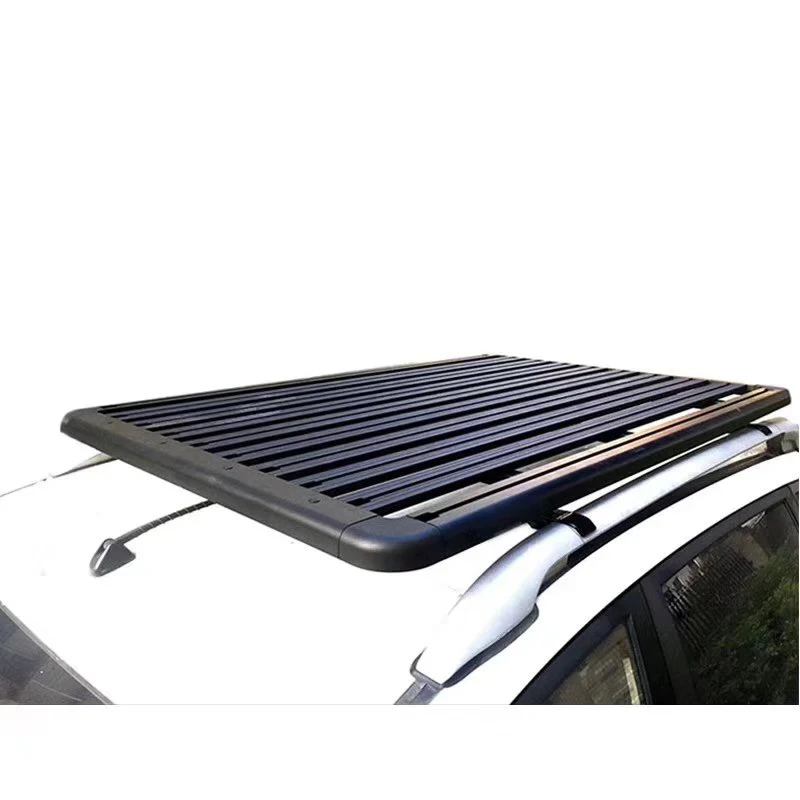 

black aluminum alloy flat platform roof rack basket