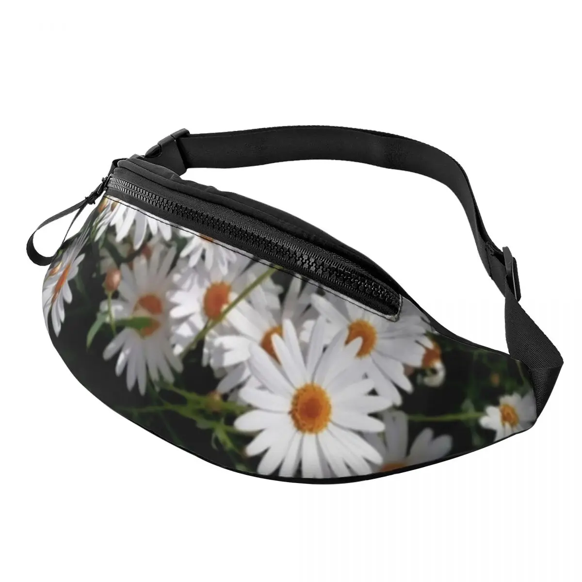 

Женская поясная сумка с принтом маргаритки и цветов