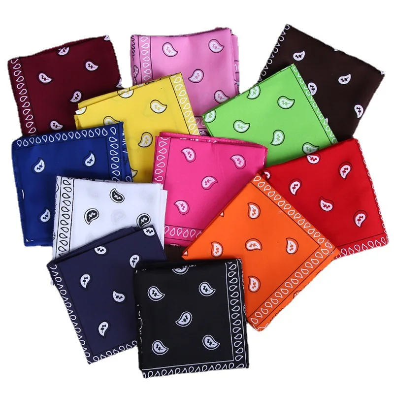 

Unisex Paisley Bandana Printed Square Scarves Wristband Hair Band Neck Scarf Headwear Handkerchief Sports Supplies
