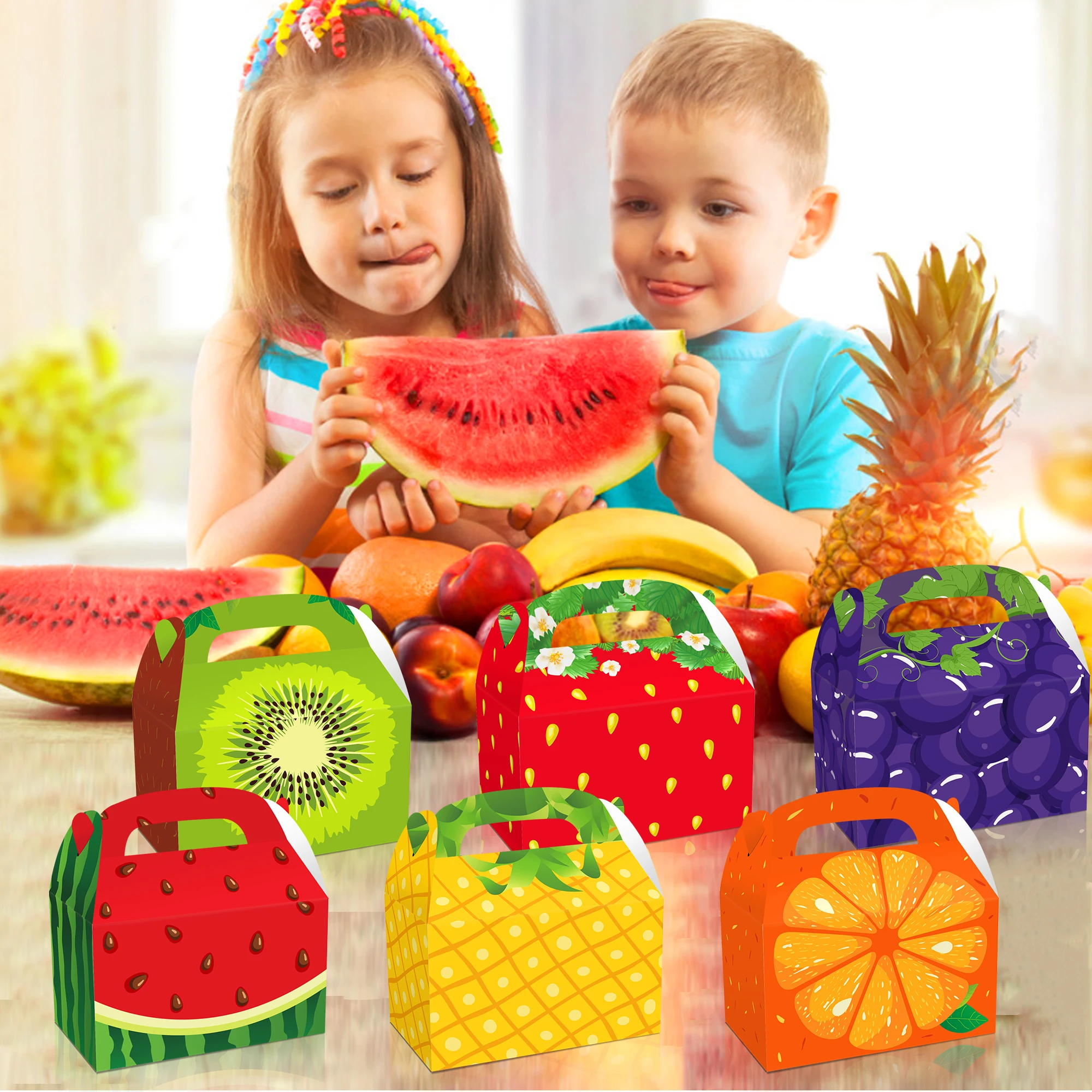 

DD198 4Pcs Fruit Paper Pineapple Gift Boxes Wedding Gift Candy Boxes Beach Wedding Decorations Home Party Birthday Supplies