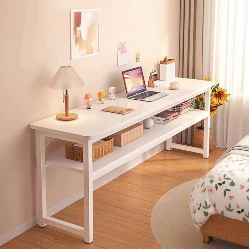 

Большой офисный стол в минималистском стиле, современный компьютерный стол с двухслойной доской для спальни, роскошная мебель