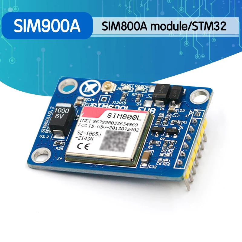 

SIM800L V2.0 5V беспроводной GSM GPRS модуль четырехдиапазонный с антенной кабельный колпачок для Arduino