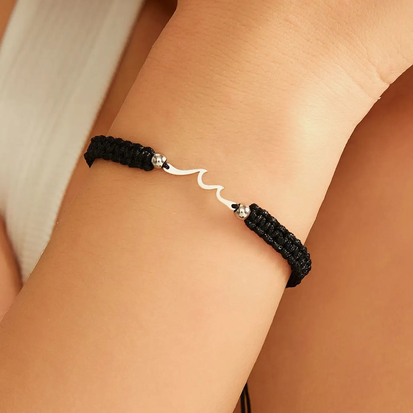 Волнистые одинаковые браслеты для пар лучший друг браслет дружбы Bff женщин и