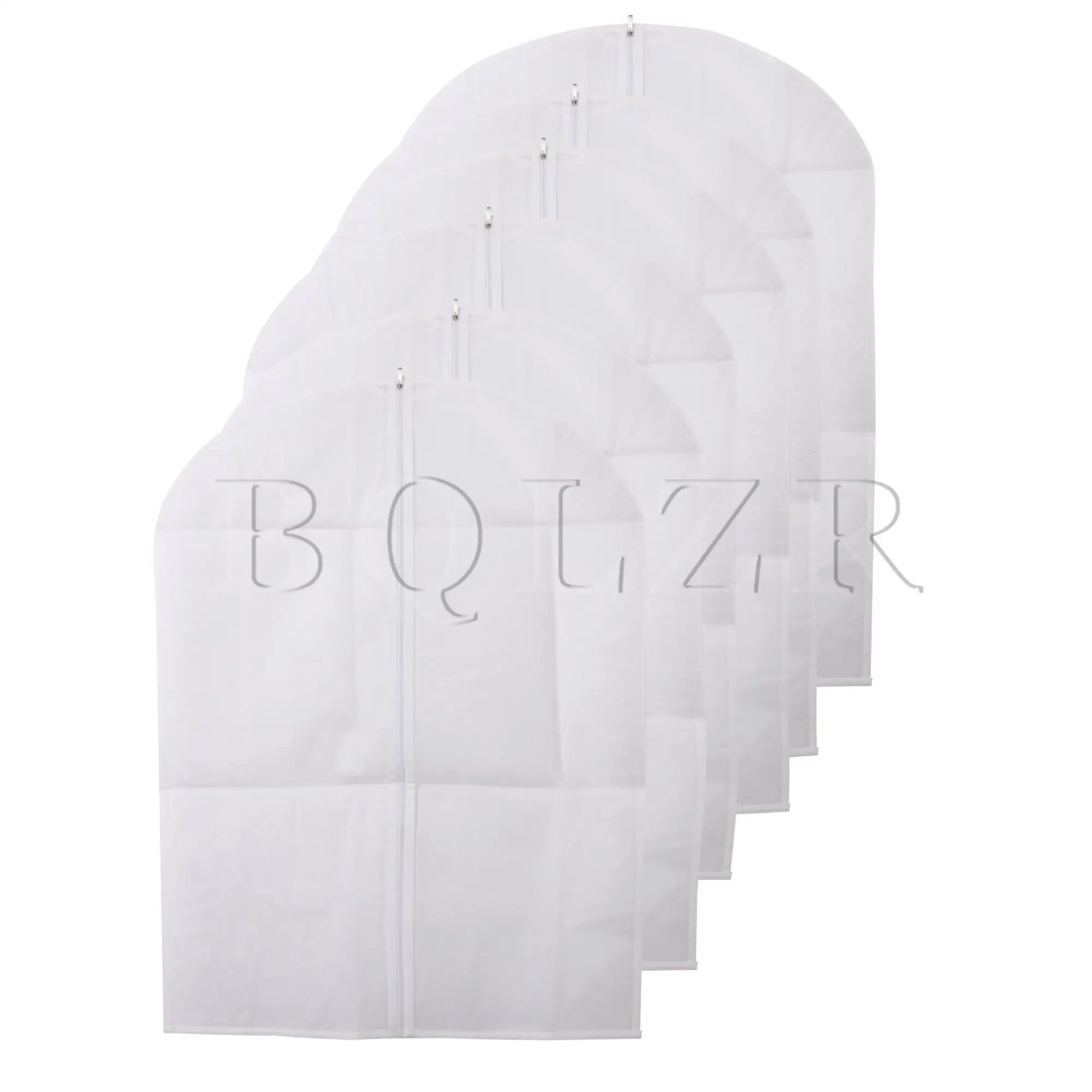 

BQLZR 6Pcs Long Dress Bags Suit Storage Covers 31.5"x23.62" Transparent White