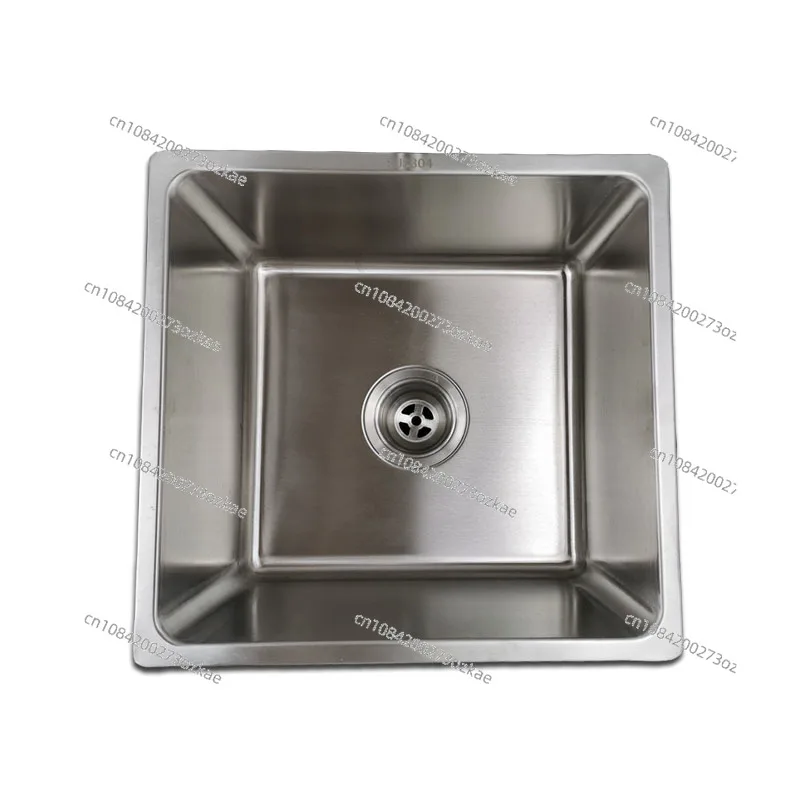 Квадратная раковина из нержавеющей стали одинарная Встроенная имитация